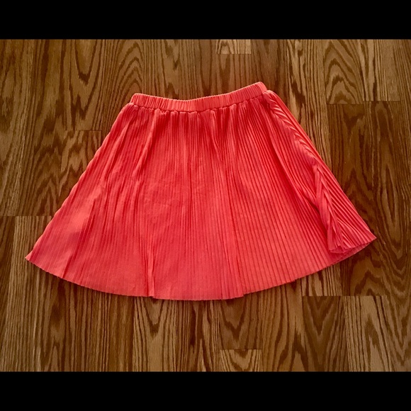 CORAL PLEATED MINI SKIRT - Picture 5 of 5